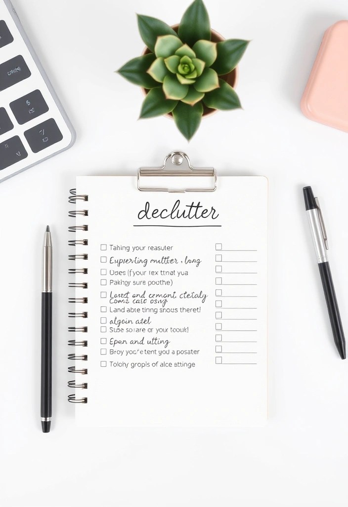 14 Minimalist Hacks to Declutter Your Home and Mind in Just 24 Hours! - 3. Create a Declutter Checklist