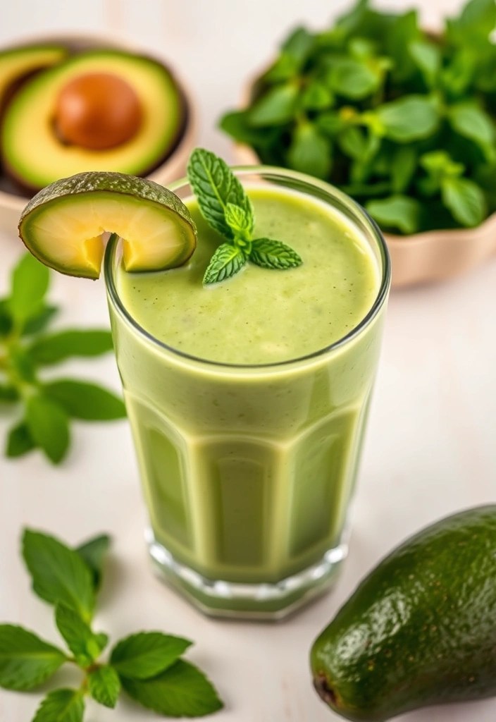 14 Delicious Smoothie Recipes That Are Actually Good for You (Try #9 Today!) - 5. Avocado Mint Smoothie