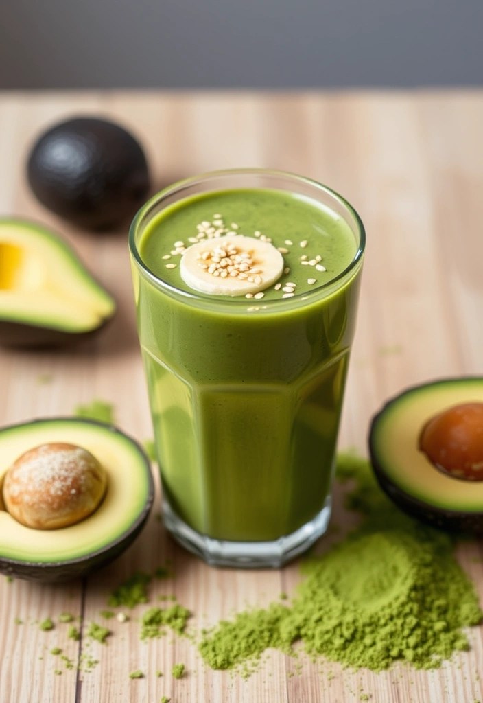 14 Delicious Smoothie Recipes That Are Actually Good for You (Try #9 Today!) - 9. Matcha Avocado Smoothie (Try Today!)