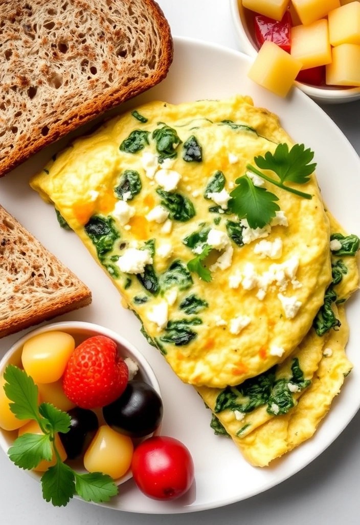 15 Healthy Meals You Can Make in Under 30 Minutes (You'll Love #8!) - 9. Spinach and Feta Omelette