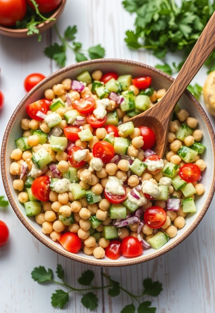 15 Healthy Recipes That Are So Tasty You Won't Believe They're Good for You! - 6. Chickpea Salad with Lemon Tahini Dressing