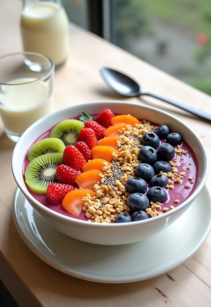 17 Breakfast Ideas That Will Make You Jump Out of Bed (You’ll Never Hit Snooze Again!) - 1. Colorful Smoothie Bowl
