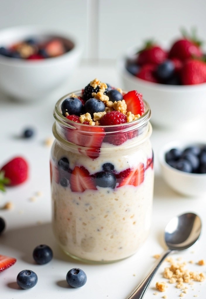 17 Breakfast Ideas That Will Make You Jump Out of Bed (You’ll Never Hit Snooze Again!) - 15. Berry and Nut Overnight Oats