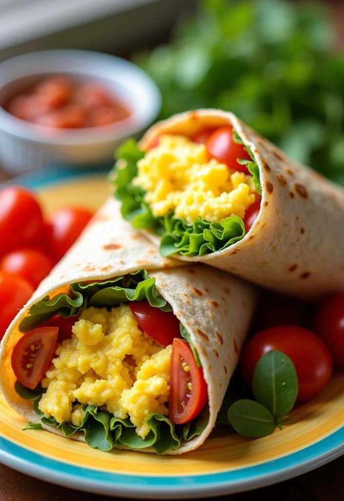 17 Breakfast Ideas That Will Make You Jump Out of Bed (You’ll Never Hit Snooze Again!) - 6. Egg and Veggie Breakfast Wrap
