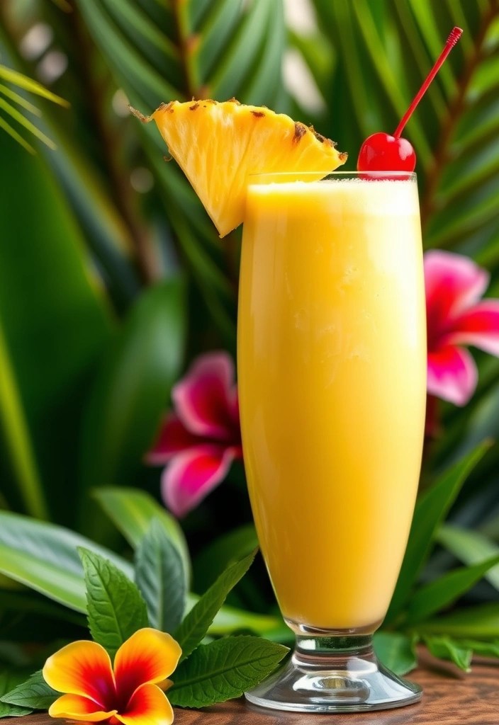 25 Smoothie Recipes That Will Kickstart Your Morning (You Won't Want to Miss #15!) - 15. Pina Colada Smoothie