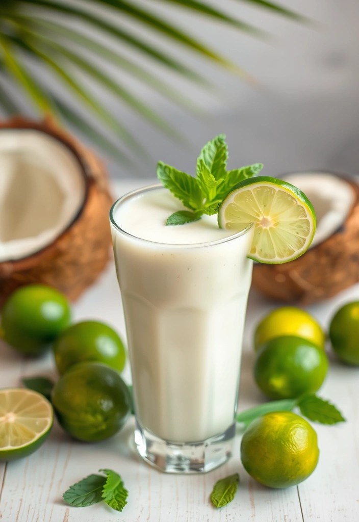 25 Smoothie Recipes That Will Kickstart Your Morning (You Won't Want to Miss #15!) - 18. Coconut Lime Smoothie
