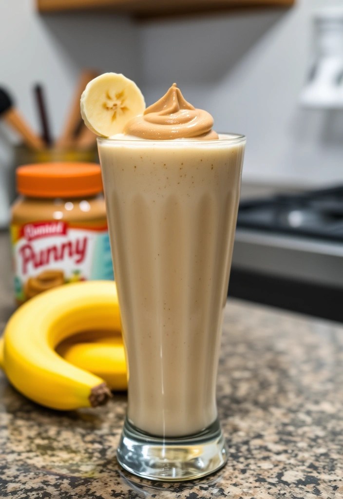 25 Smoothie Recipes That Will Kickstart Your Morning (You Won't Want to Miss #15!) - 19. Peanut Butter Banana Smoothie