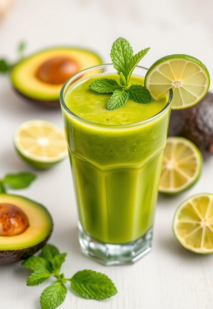 25 Smoothie Recipes That Will Kickstart Your Morning (You Won't Want to Miss #15!) - 5. Avocado Lime Smoothie